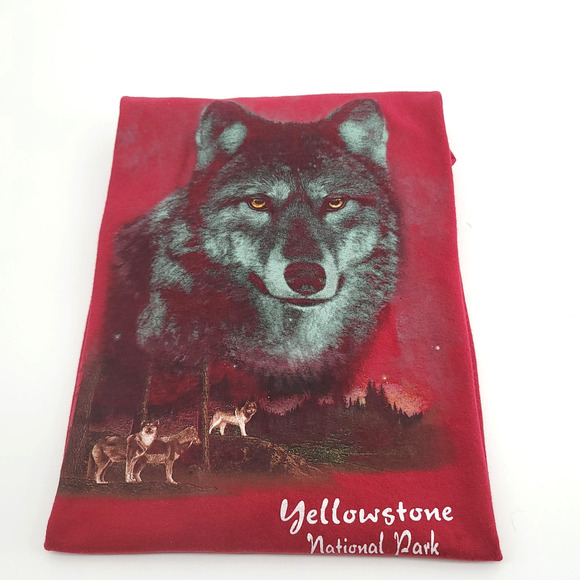 Vintage T-Shirt Unisex Yellowstone National Forest Wolf Pack Shirt XL - Picture 8 of 8